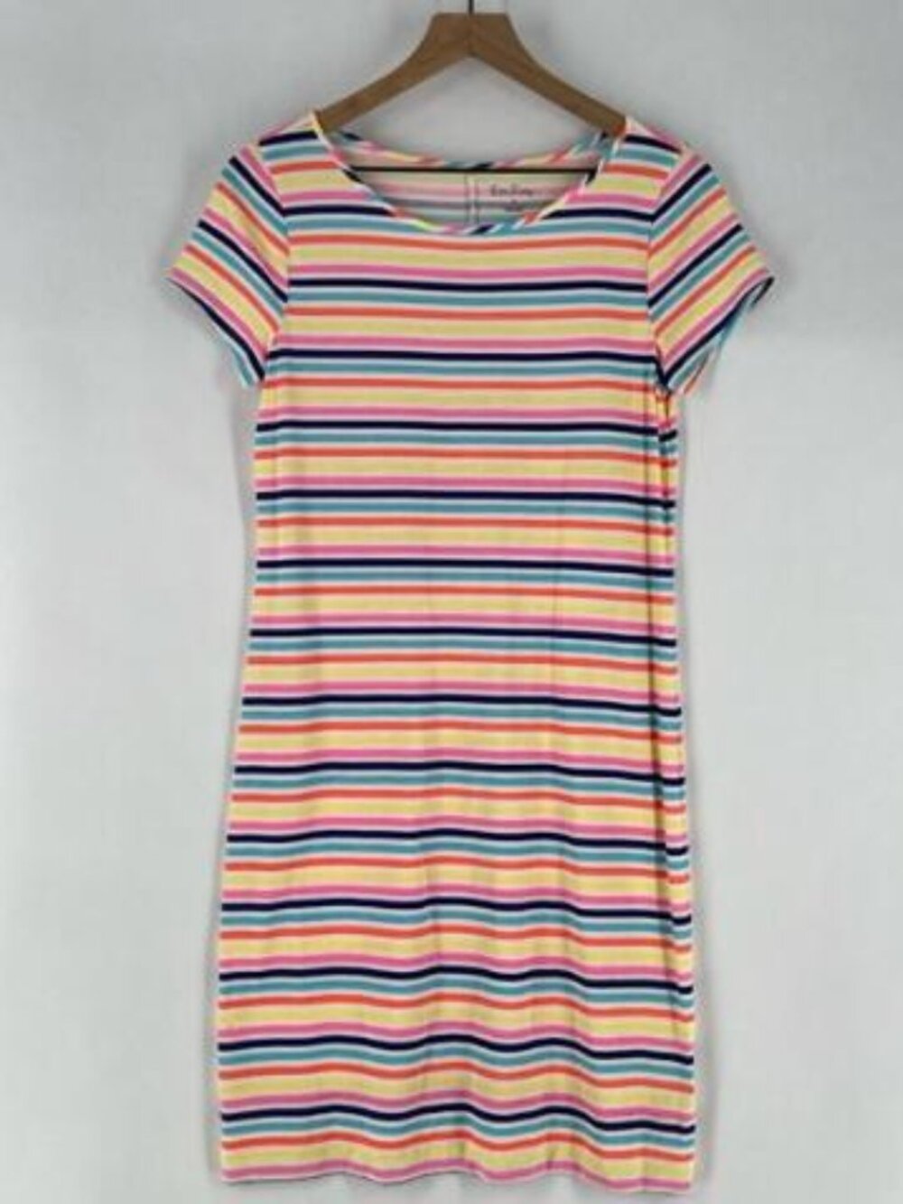 Lilly‎ Pulitzer Multicolored Striped Pima Cotton Short Sleeve Dress Rainbow